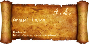 Angyal Lajos névjegykártya